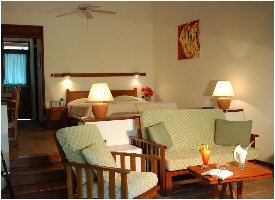 The comfortable rooms at Capitan Suizo Hotel in Costa Rica