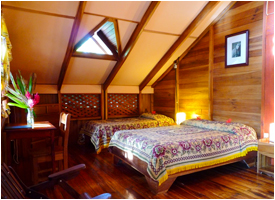 Spacious rooms at El Encanto Inn, Caribbean area of Costa Rica