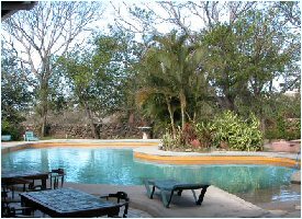 Swimming pool at the Hacienda Guachipelín Hotel in Costa Rica