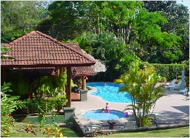 Swimming pool at the Playa Espadilla Hotel in Manuel Antonio, Costa Rica