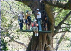 Zipline adventure in the Rincon de la Vieja Volcano area in Costa Rica