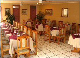 Dining room at the Vesuvio Hotel