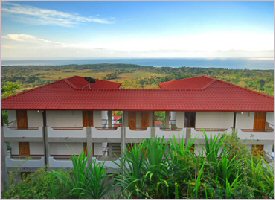 The property is in the mountain, to get a spectacular view of Osa and the National Park Marino Ballena