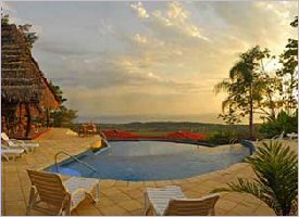 Pool with a view of the Southern Pacific Coastline in Costa Rica