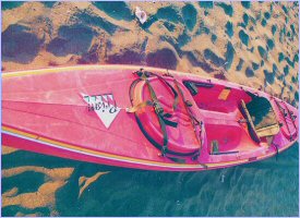 Kayaking in the Caribbean Sea