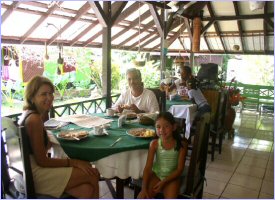 Restaurant at the Yare Hotel in the Costa Rican Caribbean