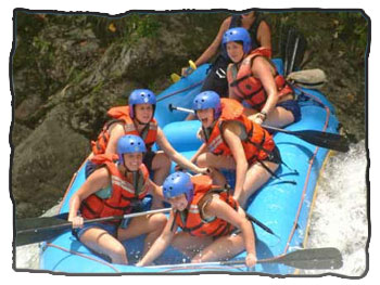 White water rafting in the PAcuare river, Costa Rica