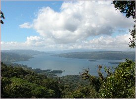The Arenal Lake seen from highgrounds