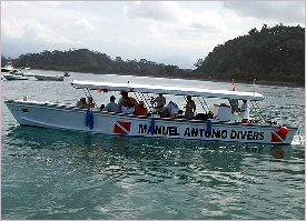 Boat for diving