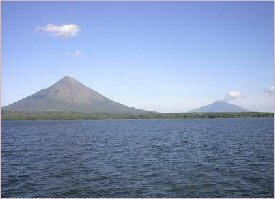The Ometepe Island in the Nicaragua Lake