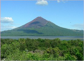 Volcano in the Nicaragua Lake