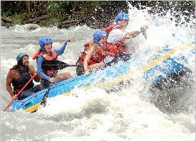 Adrenaline filled white water rafting in Costa Rica