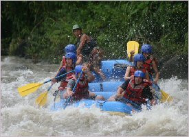 Rafting in the Pacuare river in Costa Rica