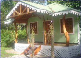 Rooms are built Limon style, using wood
