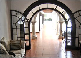 The colonial arquitecture at Hotel Colonial in Costa Rica