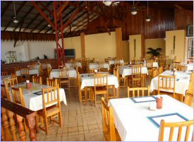 Restaurant in El Bamboo Hotel in Sarapiqui, Costa Rica