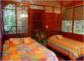 Rooms at the Evergreen Hotel in Tortuguero, Costa Rica