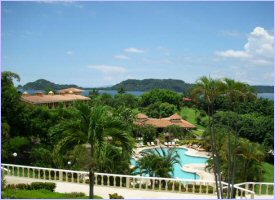 View of the coastline from the Grand Papagayo Hotel in Costa Rica