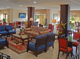 Lounge area at the Holiday Inn Express in Costa Rica