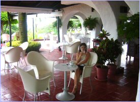 Lobby area at La Mariposa Hotel in Costa Rica