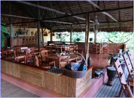 Restaurant at Luna Lodge in Corcovado, Costa Rica