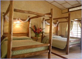 Rooms at the Sueno Azul Hotel in Sarapiqui, Costa Rica