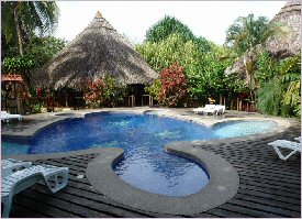 Swimming pool at the Turtle Beach Lodge in Costa Rica