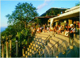 Sunset view theatre at the Villa Caletas Hotel in Costa Rica