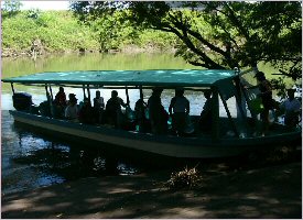 Navigating in the Sarapiqui river in Costa Rica