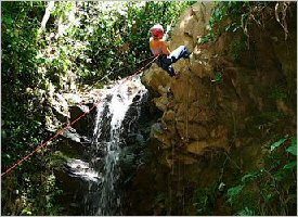 Rappel down the mountainside in Costa Rica