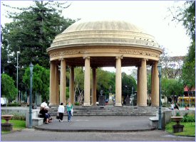 Music Temple in the Morazan Park in downtown San Jose, Costa Rica