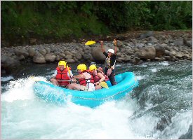 Rafting in the Colorado river in Costa Rica