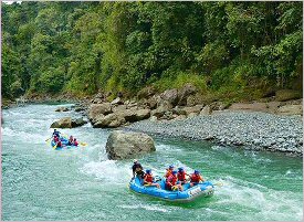 White Water rafting in the Pacuare river in Costa Rica