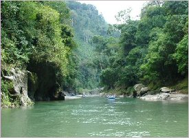 The Pacuare river in Costa Rica